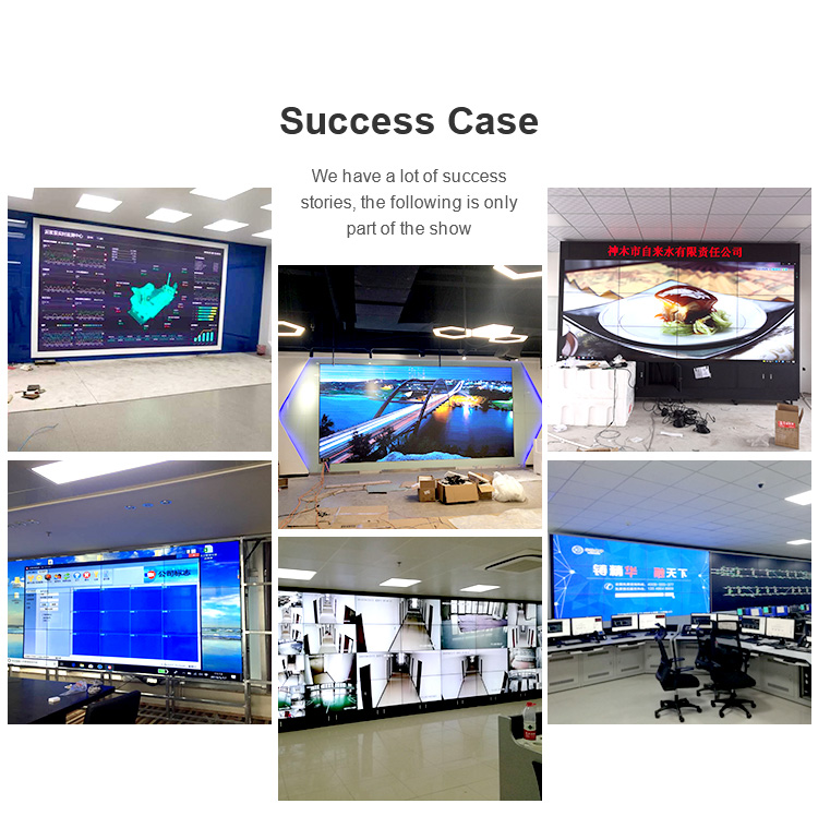 46 Inch Ultra Narrow Bezel 4K 2X2 3X3 Mutti Screen LCD Video Wall For Advertising HR46F