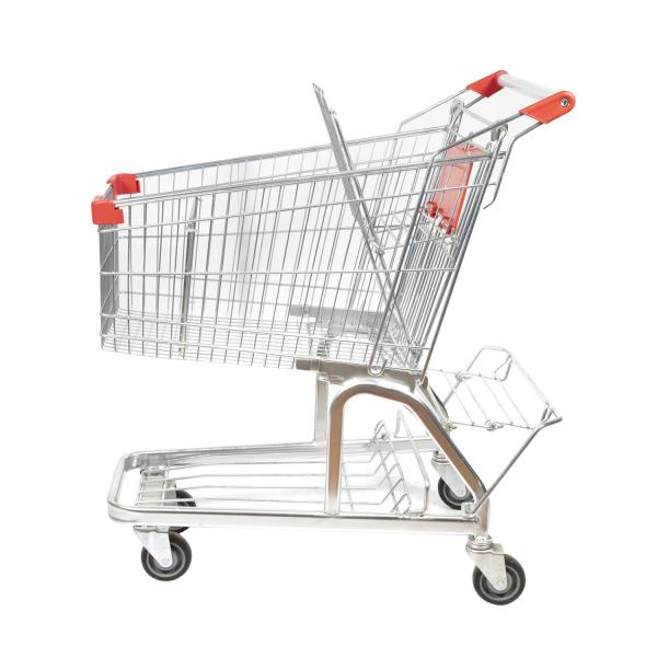 German Style Large Capacity Supermarket Metal Cart Carrying Heavy High Quality