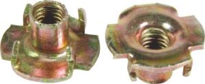 Quality British Standard Iron 4 Prongs Furniture Insert Nut For Wood Furniture wholesale