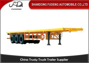 Quality Flatbed Container Trailer Flat Container Trailer 13 Ton Fuwa Axle wholesale