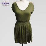 Ladies button down elastic waist slim casual mini skirt sexy woman big size lady