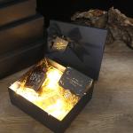 OEM ODM 1 Color Printing Black Rigid Box Luxury Gift Packaging Box