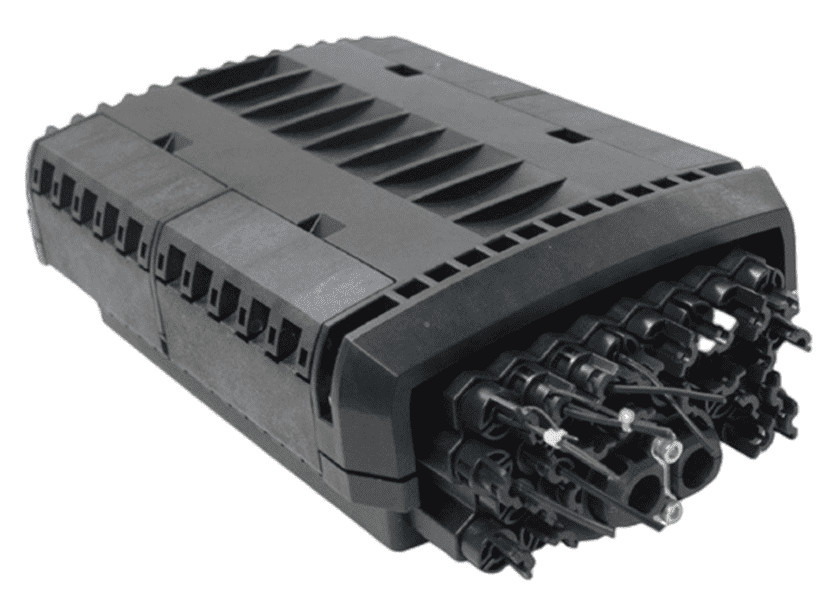 FTTB 24 Port Fiber Termination Box Wall Mount Black IP68 OM1 96Core