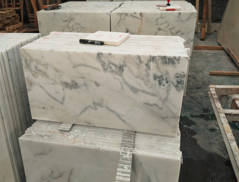 Guangxi White marble polished 240x140cm tile slab gloss floor tiles window sill