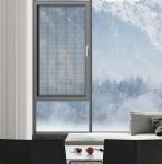 Grey Aluminum Swing Window High Ventilation Casement Windows Open Outward