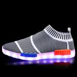 Street Dance Light Up Gym Shoes With Lights On The Bottom , Adults Neon Light Up