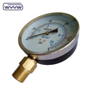 Quality 100mm Case Size General Pressure Gauge For Industrial Applications wholesale