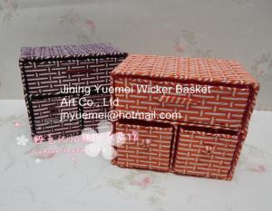 Quality rattan basket rattan furniture bookshelf drawer rattan storage holder rack layer wholesale