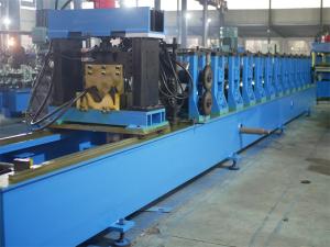 Quality Gcr15 Material Roller Guardrail Roll Forming Machine 18 Stations Drive by Gear box wholesale