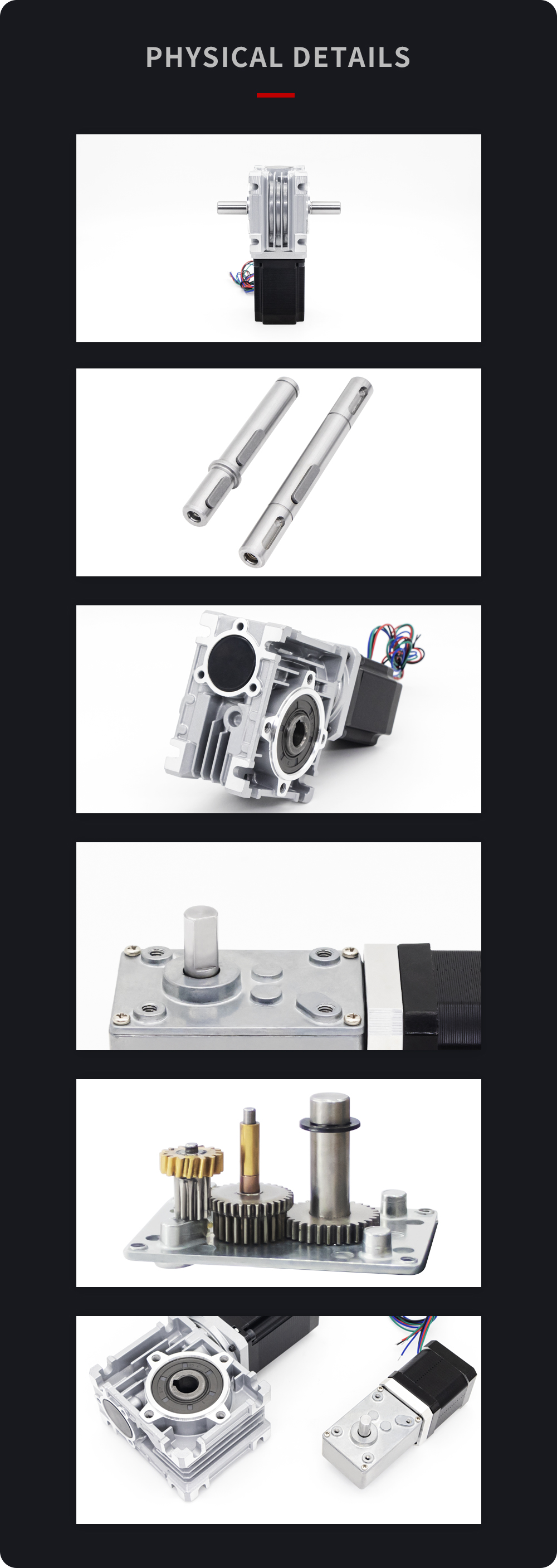 Customized Nema 23 Stepper Motor with 76mm Height and Worm Gearbox Single/Double Shaft
