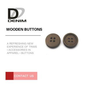 Quality Winter Sweater Coloured Wooden Buttons 12L 14L 16L 18L Good Wear Resistance wholesale