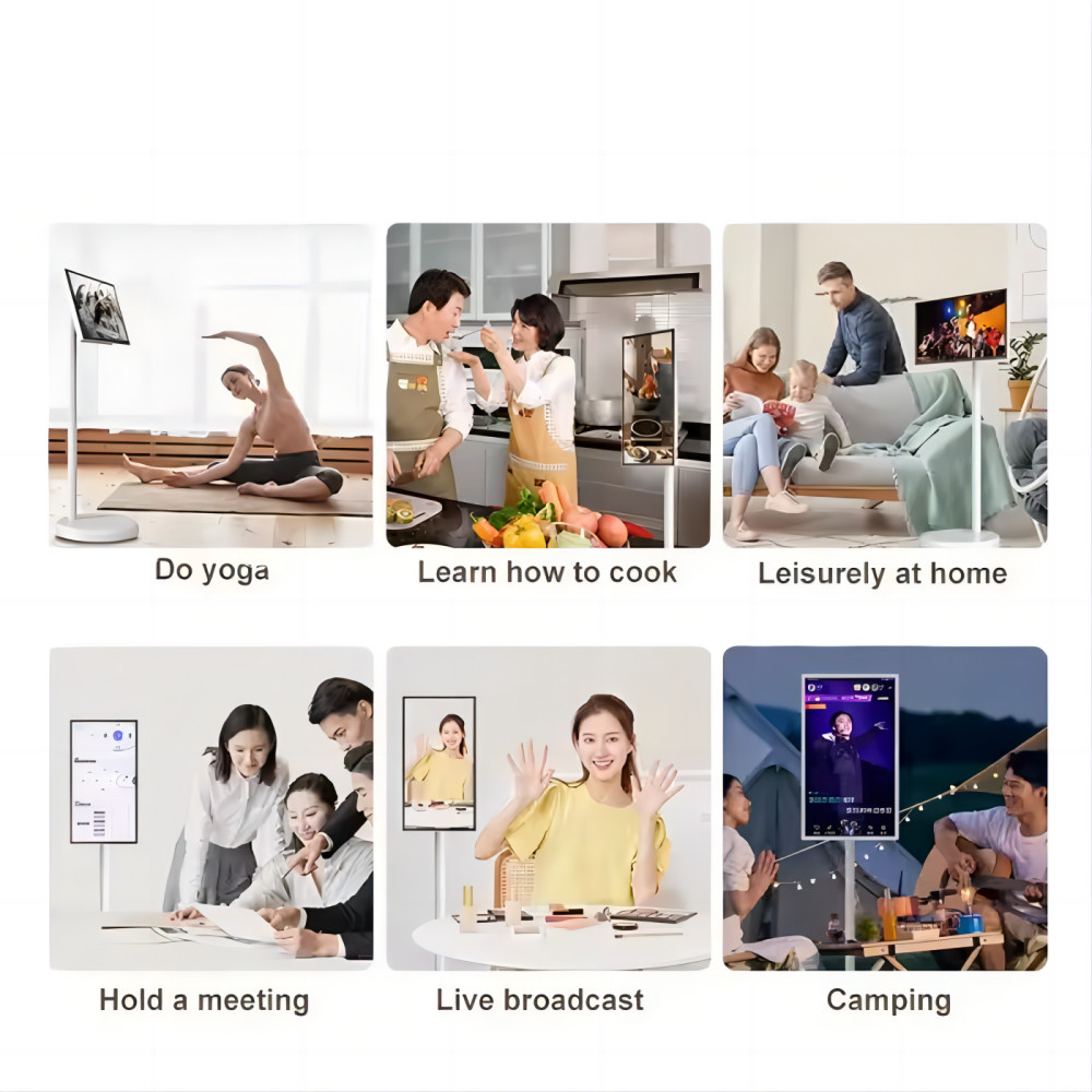 iBoard 32 Inch Movable Portable Tv Android 13 Touch Screen Display With Battery Interactive Portable Smart Tvs