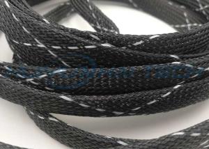 Quality White Black Mixed Cable Management Braided Sleeving For Flexible Cable Harness wholesale