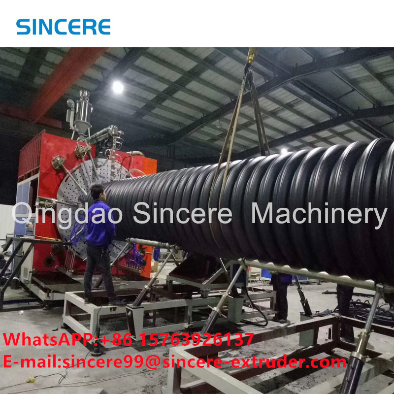 OEM Plastic HDPE Pipe Extruder Spiral Winding Corrugated Pipe Extrusion Line