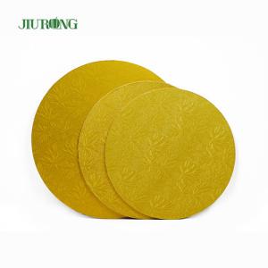 Quality Golden Round MDF Disposable Cake Board drum 24cm 9 inch OEM ODM wholesale