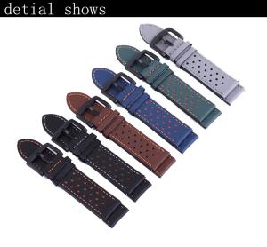 Quality Watchband Samsung gear S3 Ticwatch Huawei Watch moto360 Genuine Leather Watch Straps Swearproof 18mm 20mm 22mm 24mm wholesale