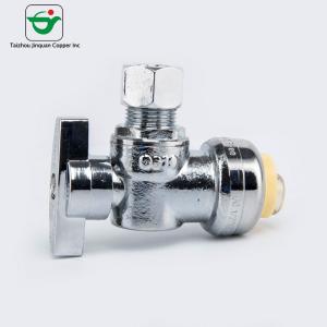 Quality Double Outlet Brass Angle Valve Chrome Plated For Water Sink wholesale