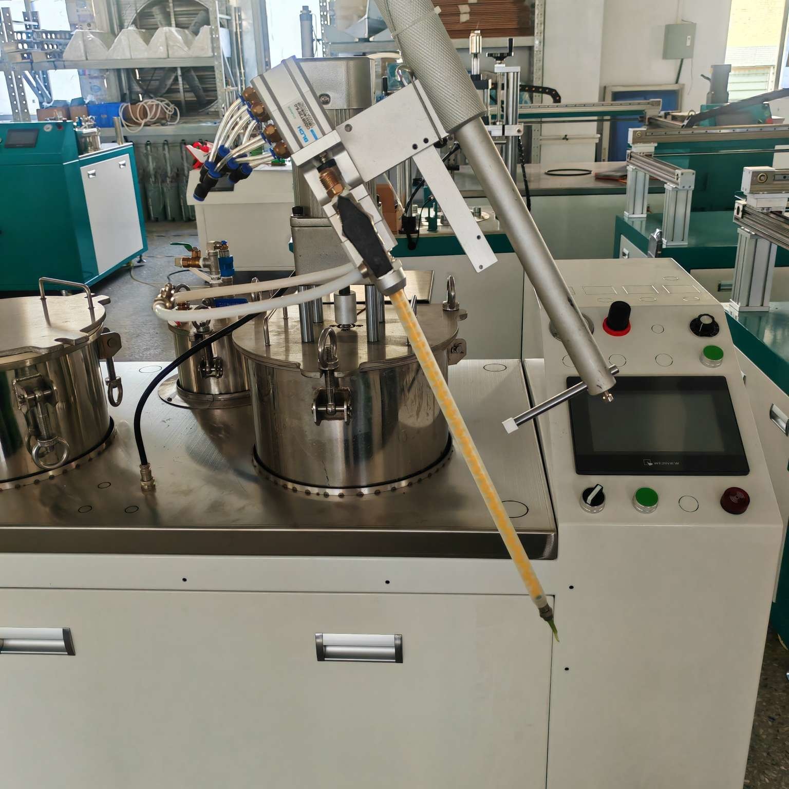 Automatic Glue Dispenser Robot Two Parts AB Potting Machine 500mm/sec For Power Charger Base