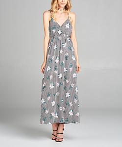 Quality Chinese Clothing Manufacturers Black Stripe Sexy Maxi Dress Floral Ladies wholesale