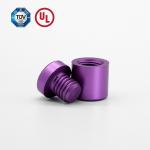 Aluminum Purple Sign Standoff Adjustable For Acrylic Panel / Grass