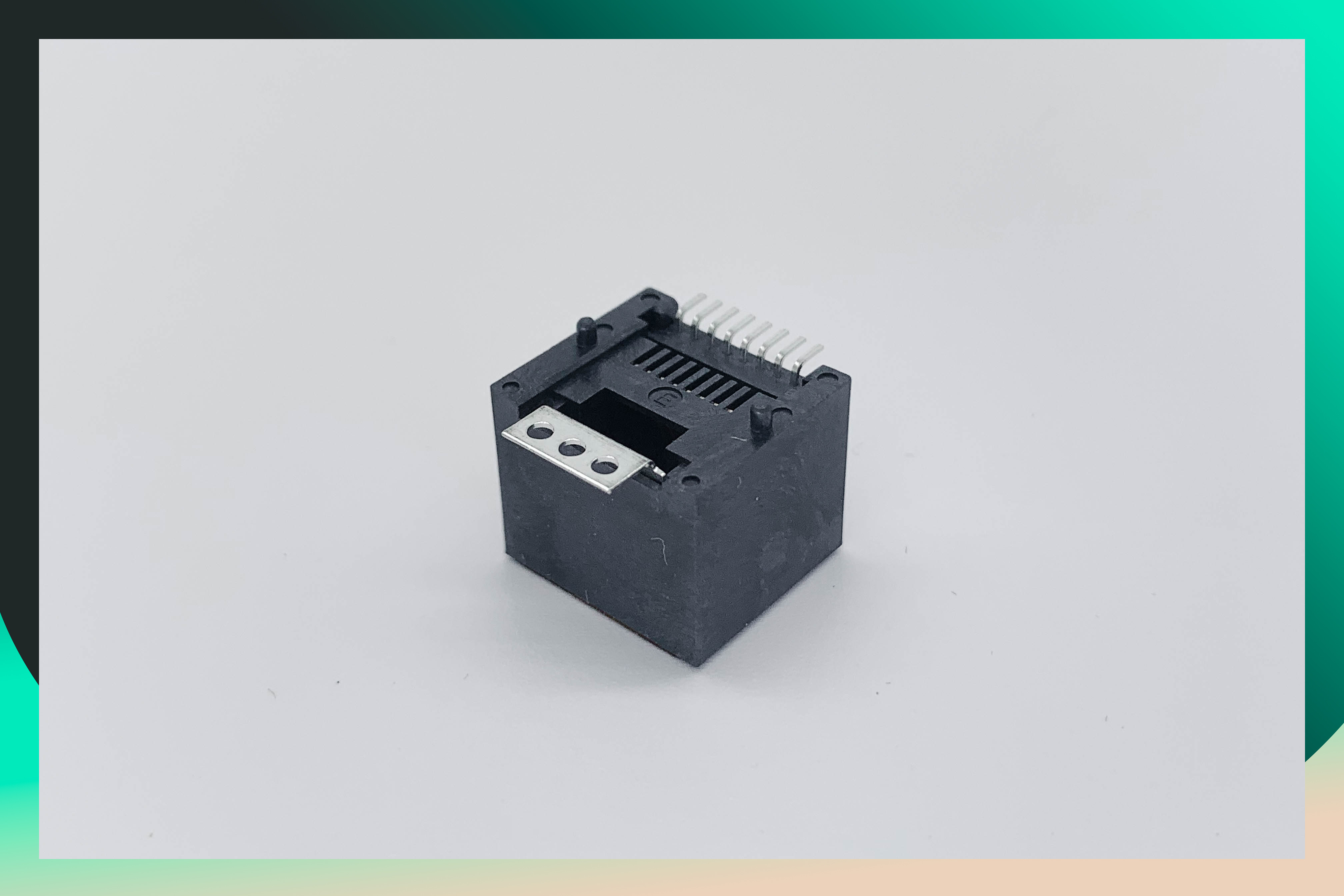 85513-5115 RJ45 Modular Jack Vertical Shielded SMT With Solder Tab 8P8C Top Entry
