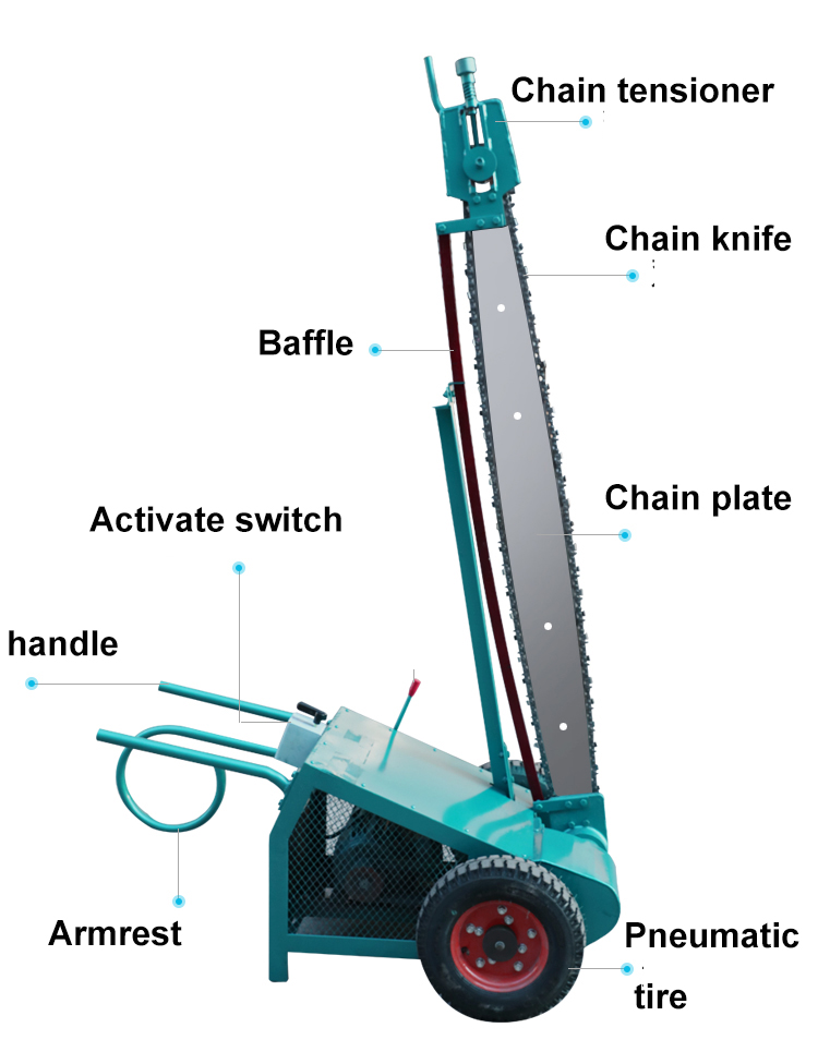 4000W Portable Wood Tree Slasher For Forestry Wood Cutting Chainsaw