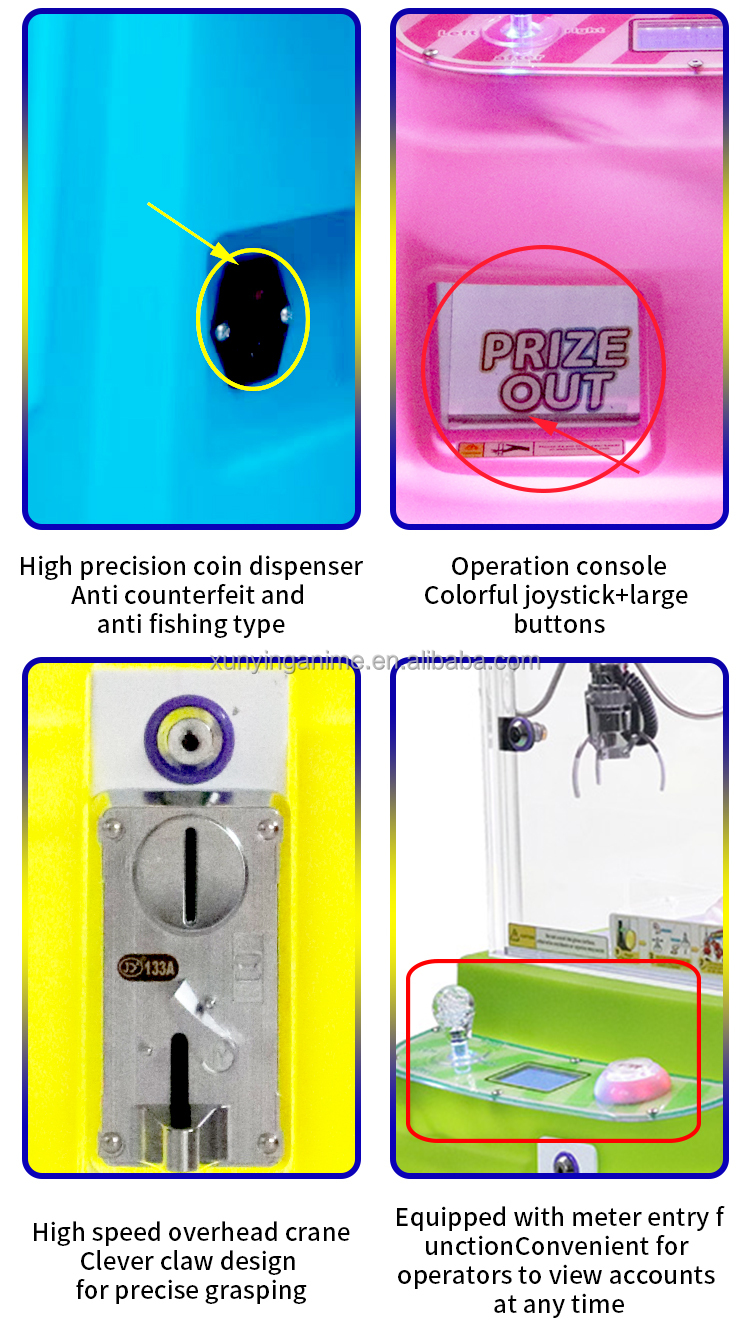 Prize Vending Crane Toy Claw Machine Grabber Mini Arcade Entertainment
