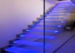 14mm Staircase PVB Laminated LED Glass Panel Insulative Environmental