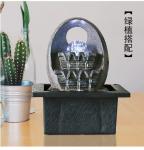 Contemporary Lighted Glass Ball Water Fountain