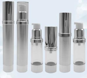 Quality Gold Frosted Airless Pump Bottle / Airless Dispenser Bottles 15ml 100ml wholesale