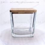 Square wooden/ bamboo lid of glass container