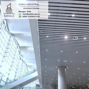 Quality SUDALU Aluminum Shutter Ceilling Aluminum Aerofoil Louver Ceiling for Airport Metro Usage 10 years Warranty wholesale