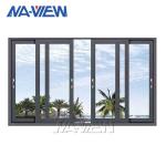 Guangdong NAVIEW Wood Texture Aluminum Frame Horizontal Glass Sliding Window