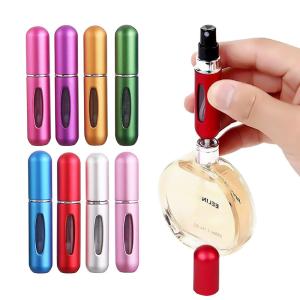 Quality Perfume Atomizer Spray Aluminum Cosmetic Bottles 80*16.5mm Reusable 5ml 8ml wholesale