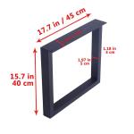 Powder Coated Rustic Decory Square Tube Table Legs for Heavy Duty Metal Dining