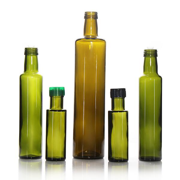 Cheap Round 100ml Marasca Glass Oil Bottle With Tamper Evident Cap for sale