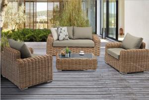 Quality Modern Luxury Outdoor Furniture Set Hotel Garden Wicker Rattan Sofa Set wholesale