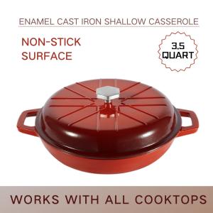 Quality Profession Enameled Cast Iron Casserole Cast Iron Shallow Dish With Lid wholesale