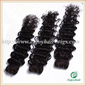 Quality Indian 5A virgin hair weave natural color(can be dye) deep wave 10''-26'' hair extension wholesale