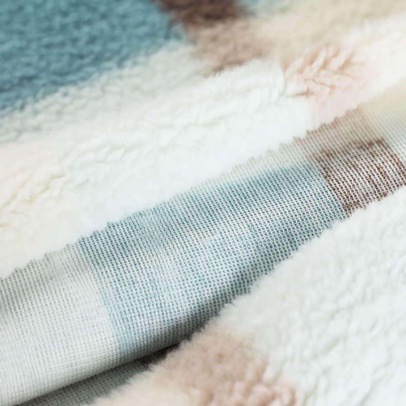 100% Polyester Fleece Sherpa Fabric Custom Black Color Recycled Polyester Fabric
