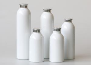 Quality Empty Aluminum Cosmetic Bottles , White Talcum Powder Bottles With Sifter wholesale