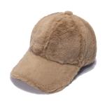 Winter warm rabbit hair baseball cap Outdoor thickened solid color casual plush