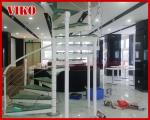 Spiral StaircaseVH45S TreadTempered glassAluminum Baluster Glass Handrail