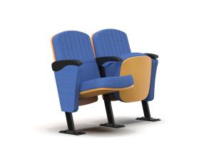 Quality Polyester Fabric Wood Lecture Hall Chairs Solid Theater Seat wholesale
