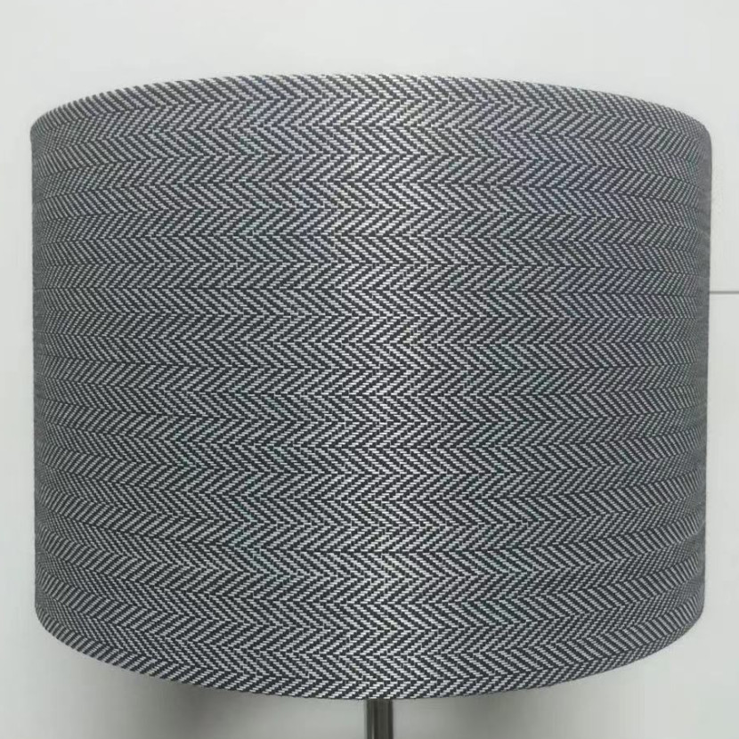 Drum Shape Herringbone Hardback Lamp Shade D300xH200MM