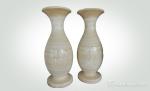 Natural Stone Marble Flower Pot , Marble Plant Pot For Room / Hotel Decoration