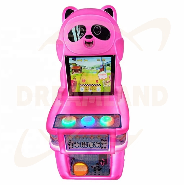 Dreamland Panda Design Children Arcade Machine Coin Operated Car Racing Game Machine For All Ages Kids