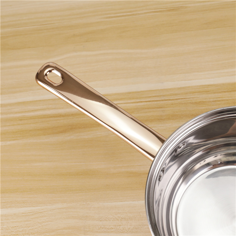 16cm Stainless Steel Kitchen Sauce Pans Single Handle Milk Pot With Lid