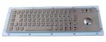 Rugged Rear panel mount dot braille keyboard with 38mm mechanical trackball