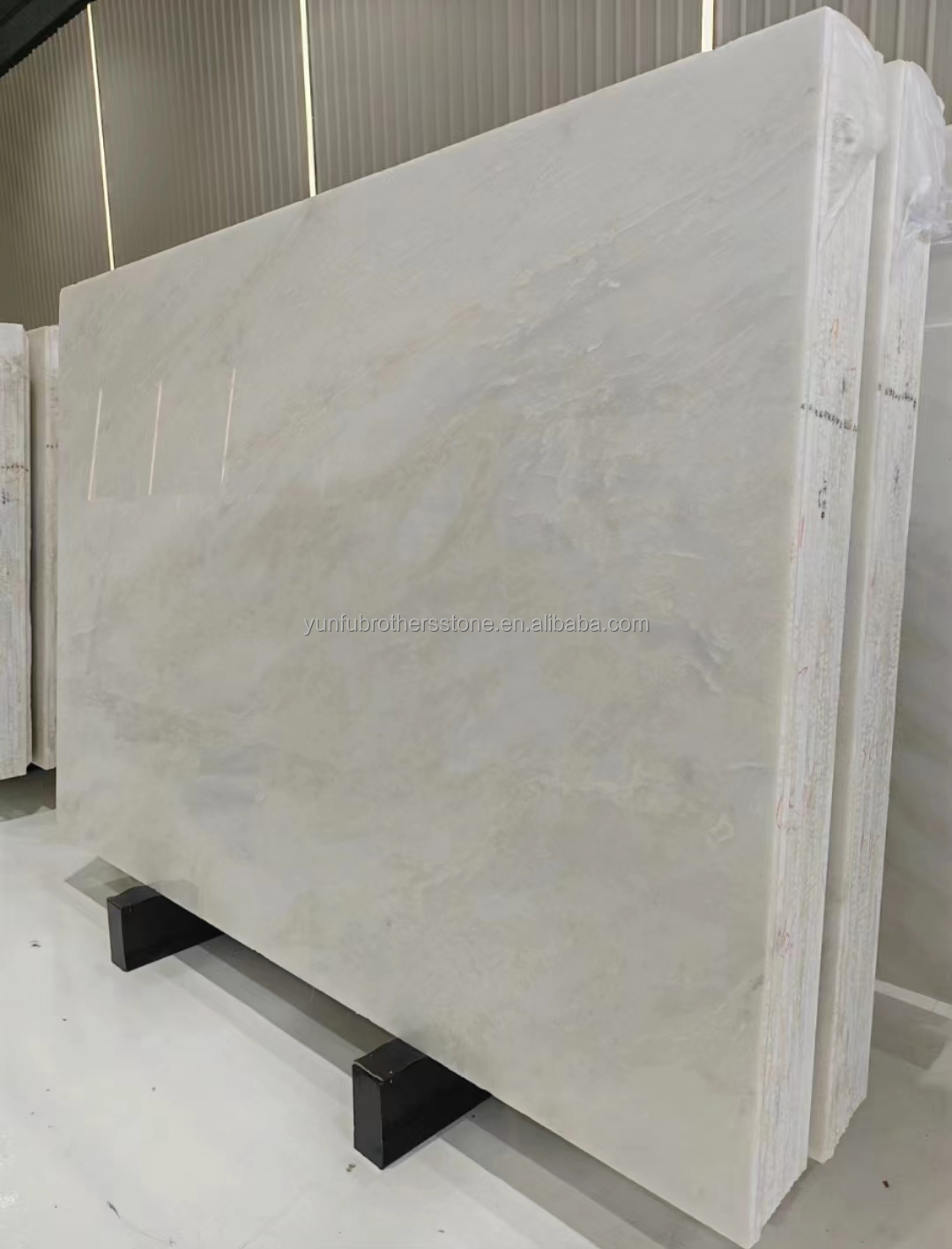 Modern Royal White Onyx Honed Marble Sheet Cut-to-Size Graphic Design Solution for Wall Panel and Dining Table Set